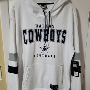 NFL Dallas Cowboys White and Navy Hoodie
